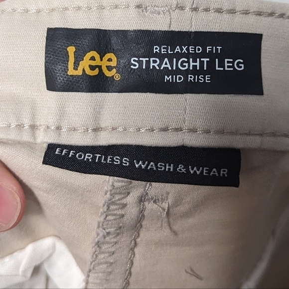 Lee NWT Relaxed Fit Straight Leg Mid Rise Pants Sz 6L - Picture 8 of 10